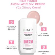 Sinoz SPF50+ Pink Touch Sıvı Güneş Kremi
