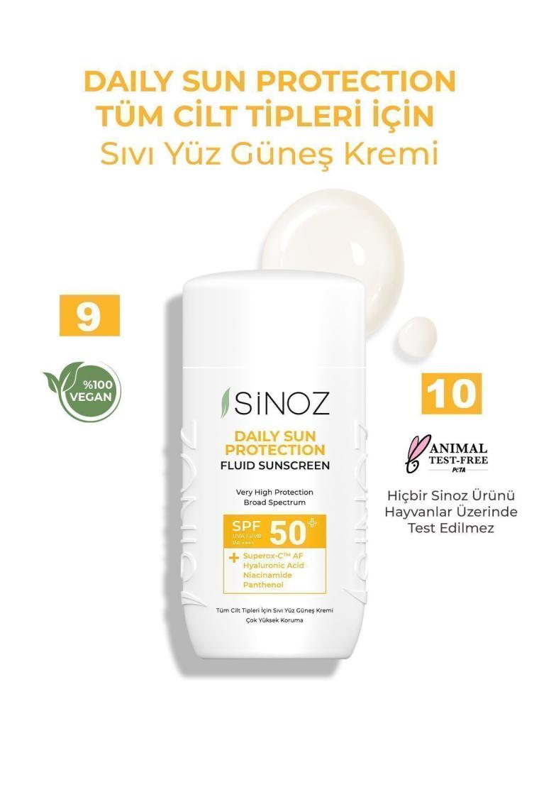 Spf50 Günlük Kullanım Sıvı Yüz Güneş Kremi - Yeni Nesil Güneş Filtreleri Ile Hibrit Formül 50ml