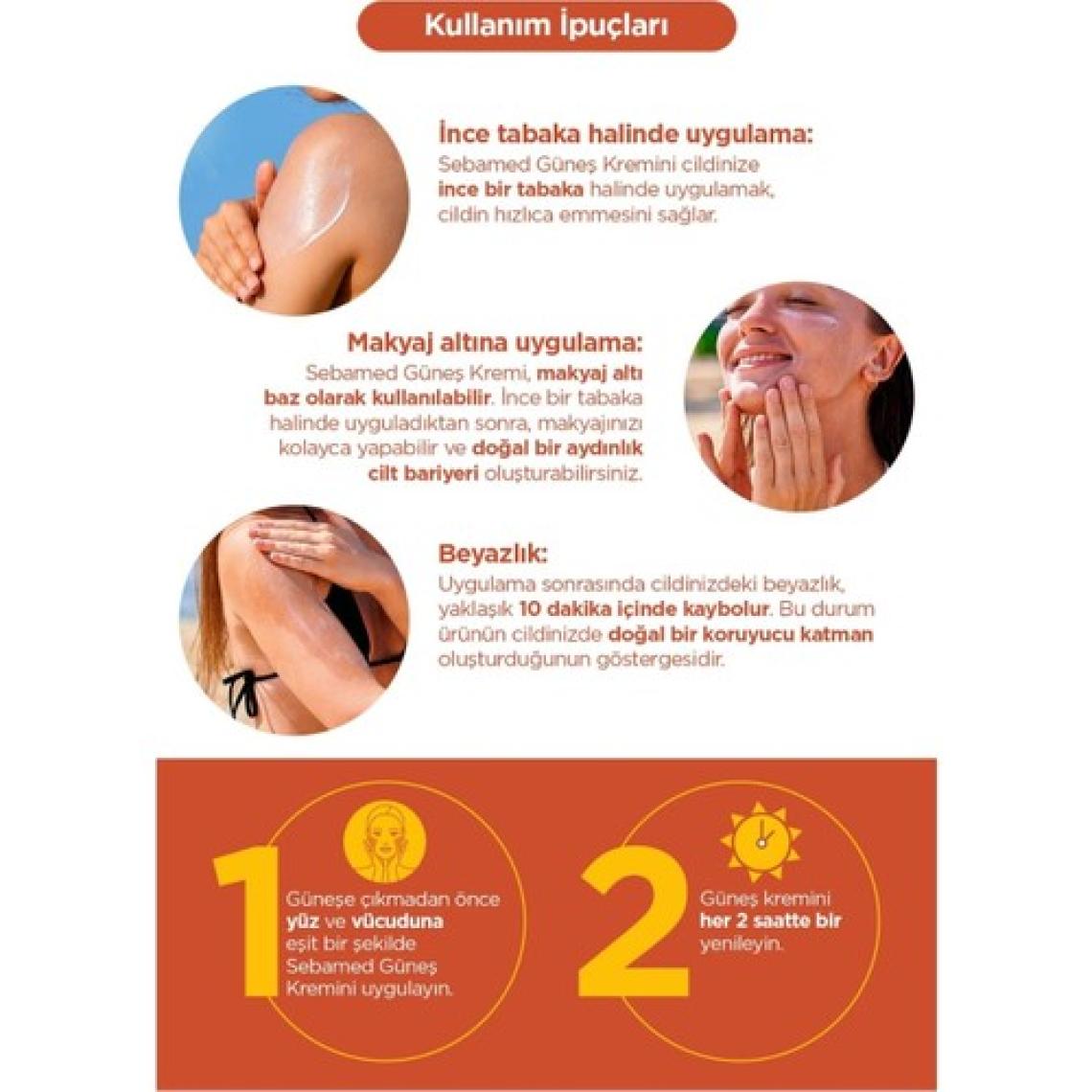 Sun Care UVA / UVB Filtresi ve E Vitamini Üçlü Yüksek Koruma Çok Yönlü Güneş Kremi 50 SPF 75 ml