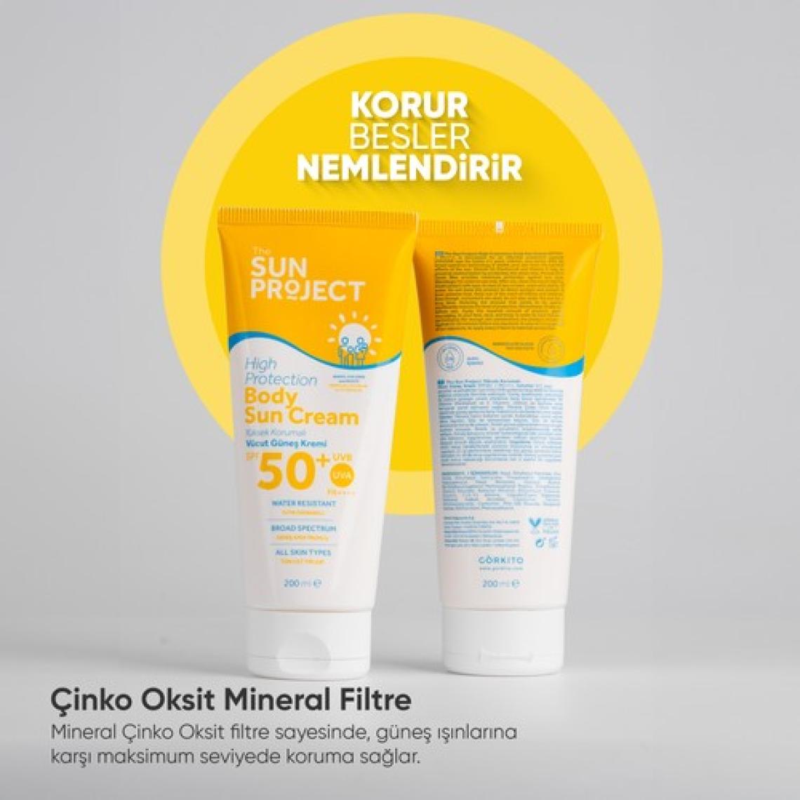 Görkito The Sun Project Yüksek Korumalı Aile Boyu Yüz ve Vücut Güneş Kremi 50+ Spf Pa++++ 200 ml