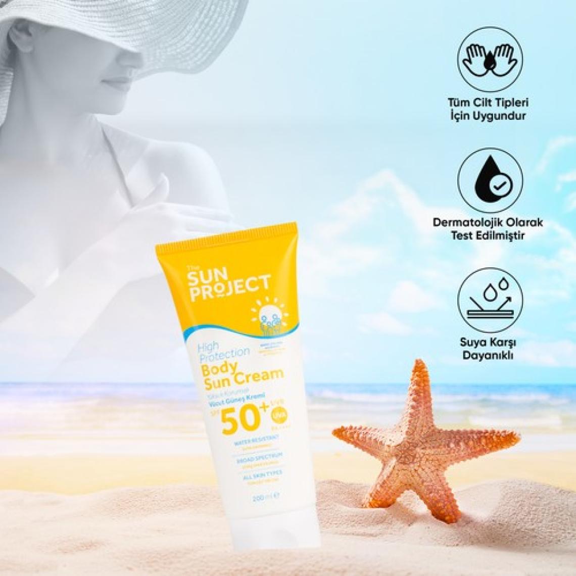 Görkito The Sun Project Yüksek Korumalı Aile Boyu Yüz ve Vücut Güneş Kremi 50+ Spf Pa++++ 200 ml