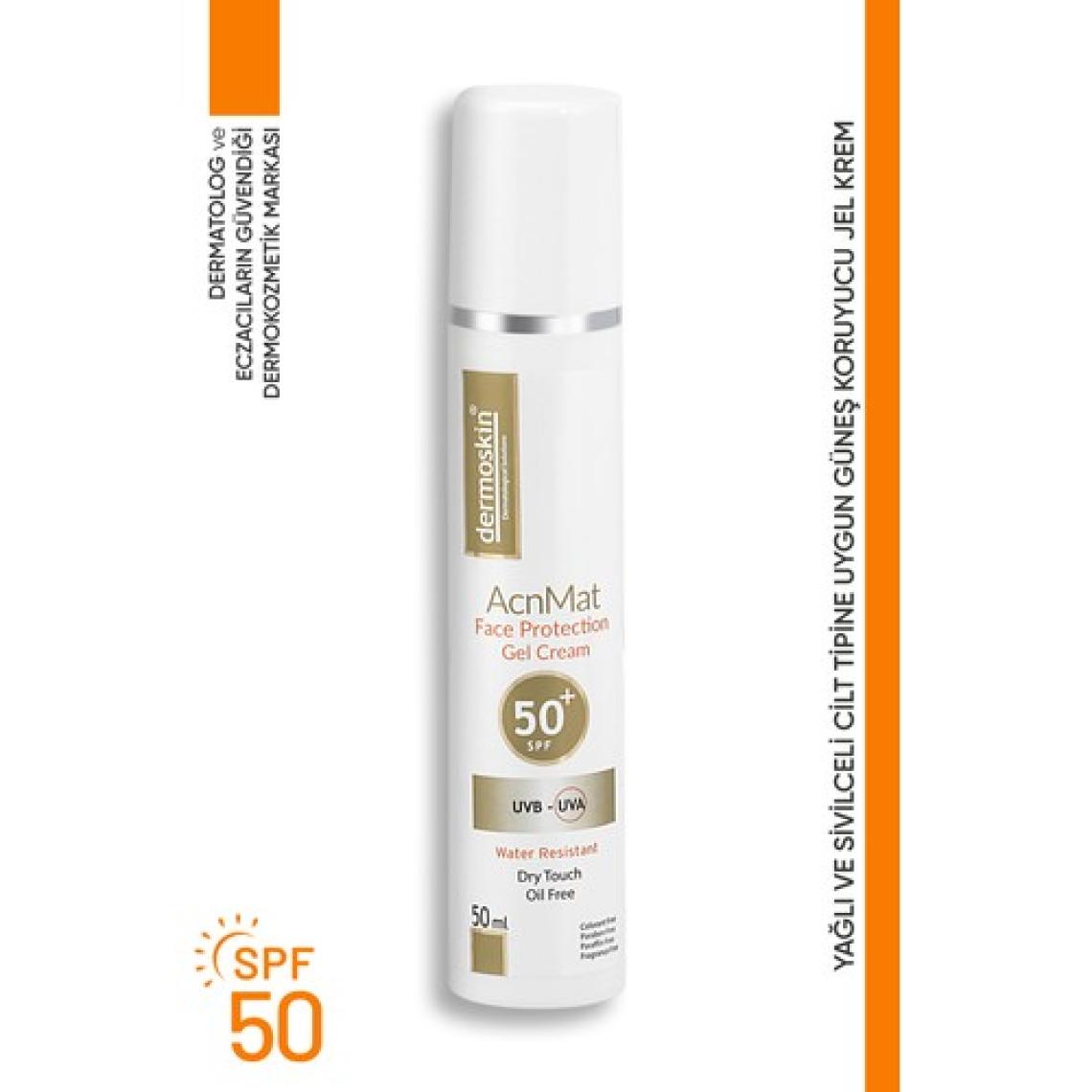 Dermoskin Acne Mat Face Protection Gel Cream Spf50