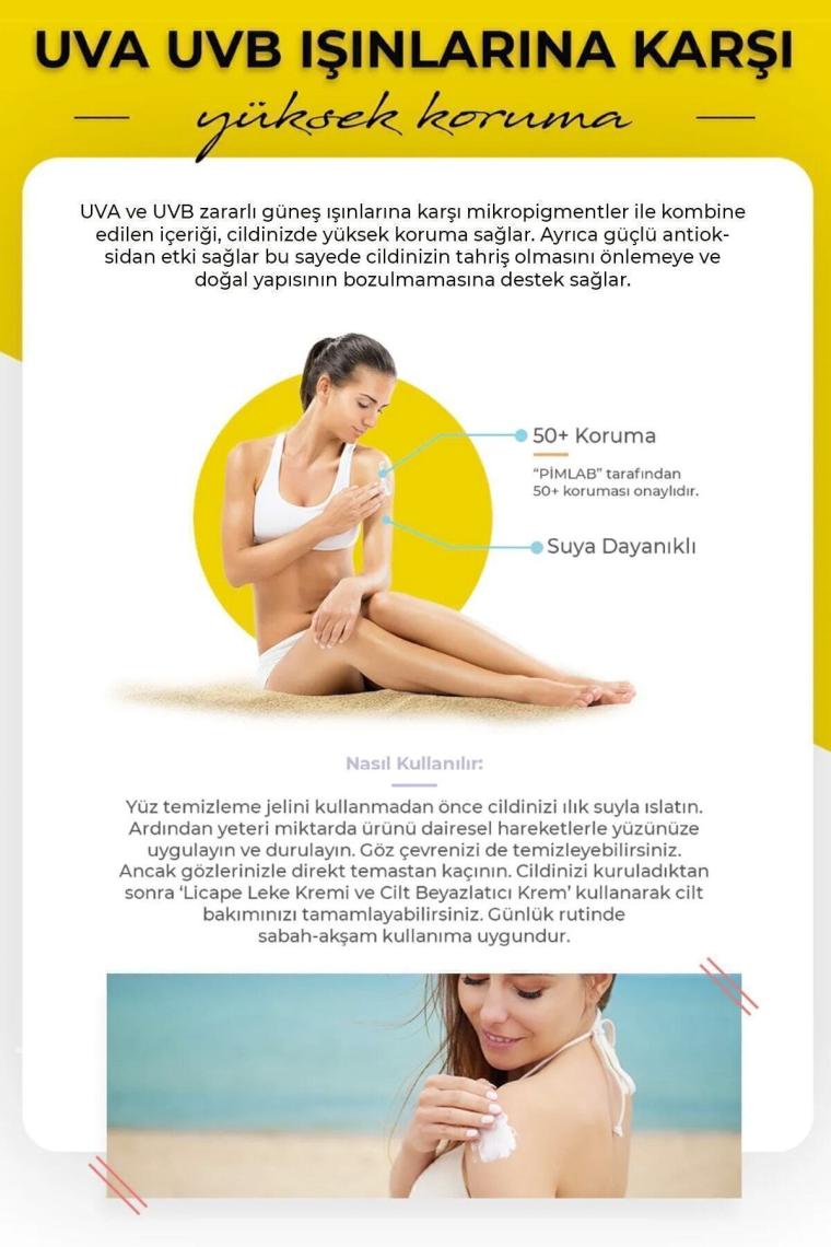 Çok Yönlü Yüksek Korumalı Spf +50 Faktör Uva - Uvb Güneş Kremi