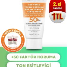 Çok Yönlü Yüksek Korumalı Spf +50 Faktör Uva - Uvb Güneş Kremi