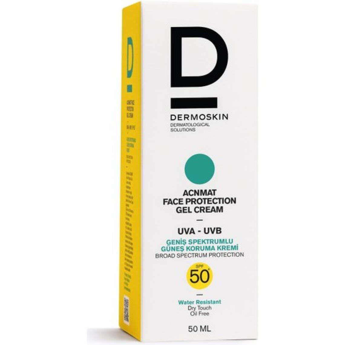 Dermoskin AcnMat Face Protection Gel Güneş Kremi Spf 50+ | Akne Karşıtı | UVA&UVB Koruyucu | 50 ml