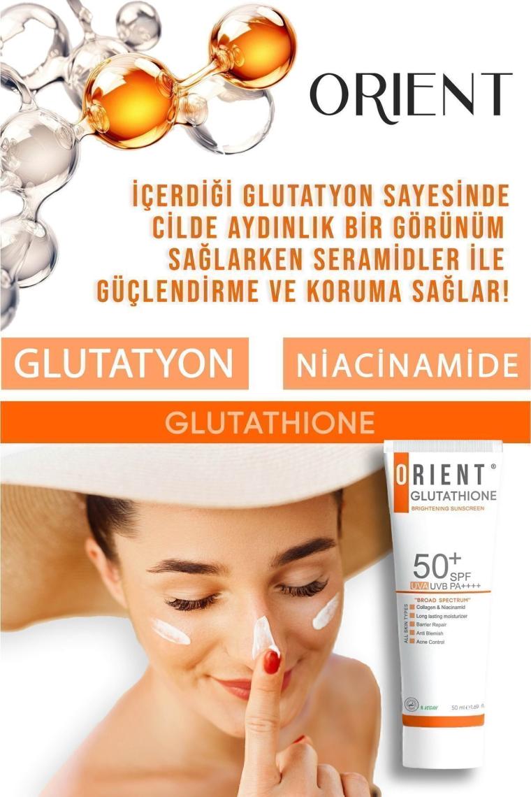 Glutatyonlu Ve Kolajenli Yüksek Koruyuculu Leke Önleyici Spf 50 Güneş Kremi Vegan