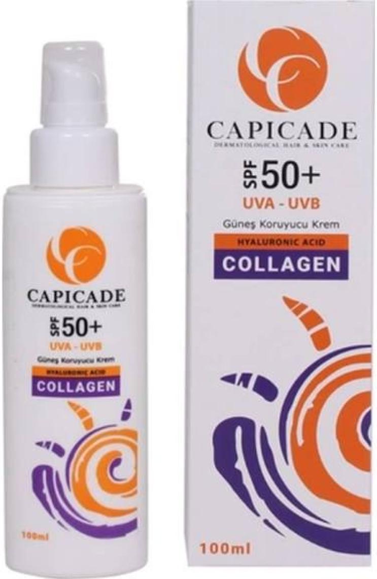 Capicade Spf 50+ Collagen Güneş Koruyucu Krem 100ML
