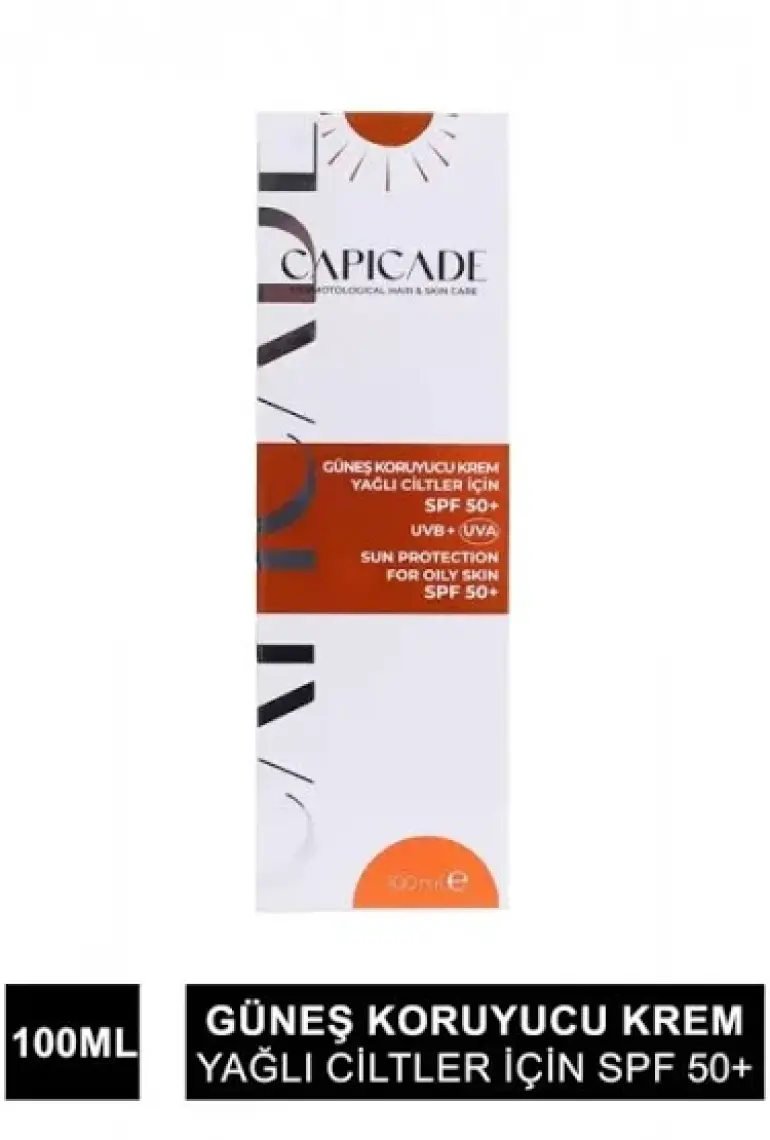 Capicade SPF50+ Güneş Korucuyu Kremi-Yağlı Ciltler IÇIN100 ml