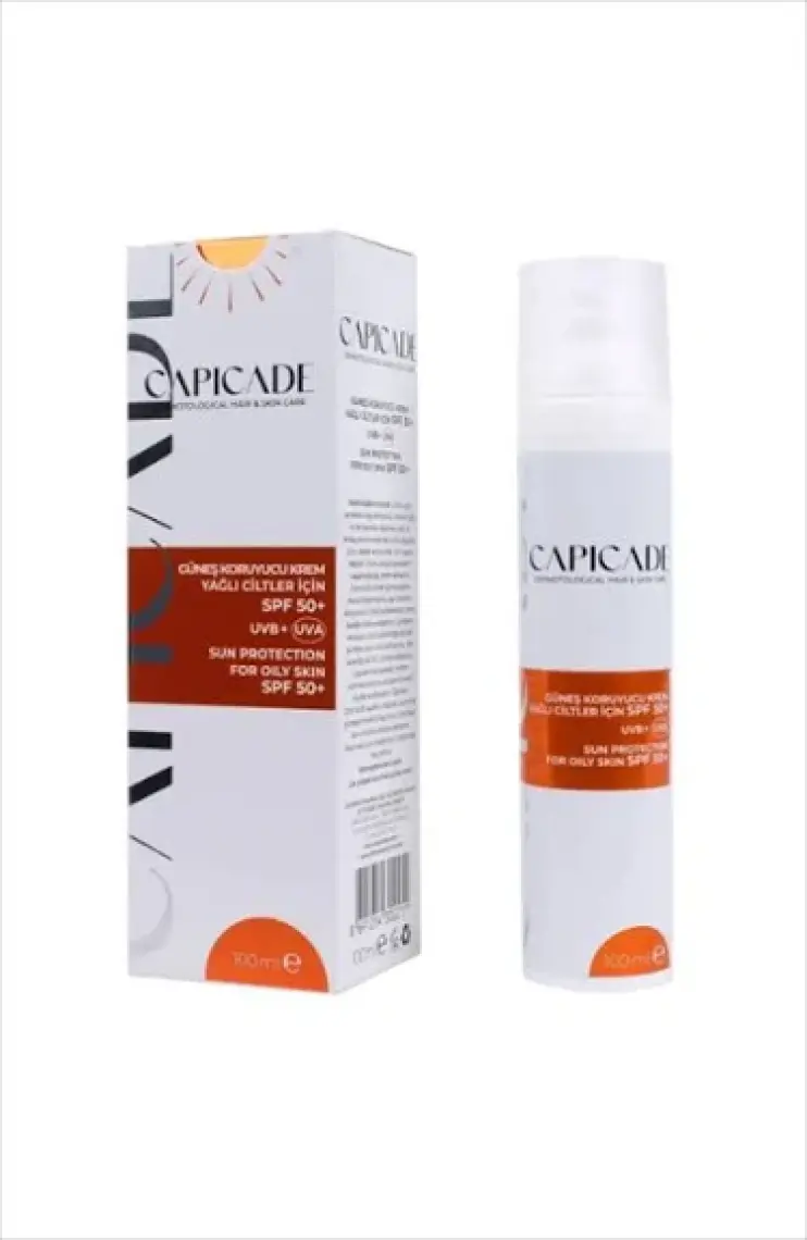 Capicade SPF50+ Güneş Korucuyu Kremi-Yağlı Ciltler IÇIN100 ml