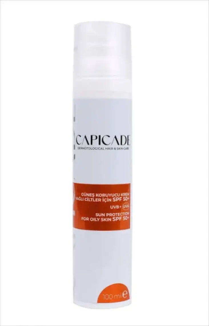 Capicade SPF50+ Güneş Korucuyu Kremi-Yağlı Ciltler IÇIN100 ml
