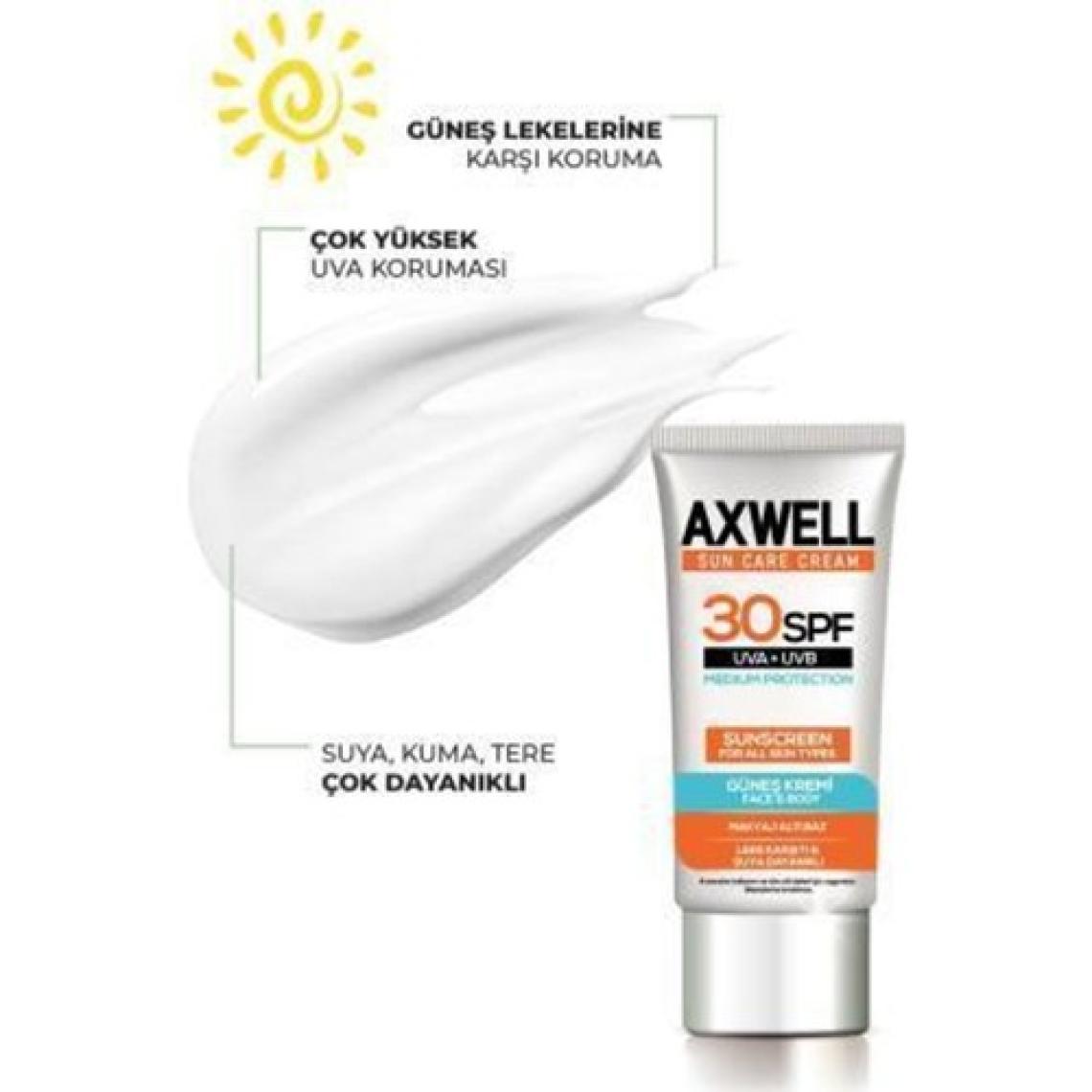 Axwell Sun Care Cream Güneş Kremi Yüksek Koruma 30 Spf 50ML