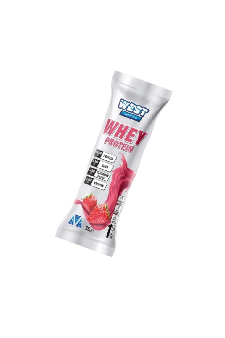 Whey Protein Tozu 36 Gram Tek Saşe Çilek Aromalı Whey Protein