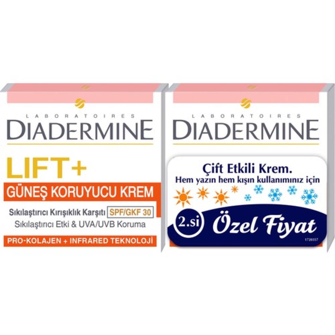 Diadermine Lift+Sun Protect Bakım Kremi 2'li 50  Ml+50  Ml