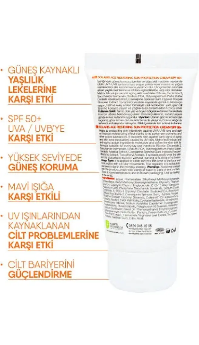Solaris Güneş Kremi Yaşlanma Karşıtı SPF 50+ ( 50
