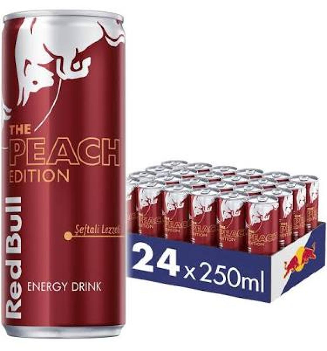 Red Bull Enerji İçeceği, Şeftali, Summer Edition, 250 ml (24'lü Paket, 24x250 ml)