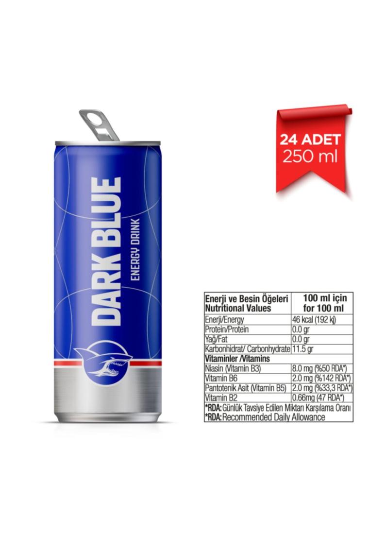 Dark Blue 250 ml 24'lü Paket Enerji İçeceği