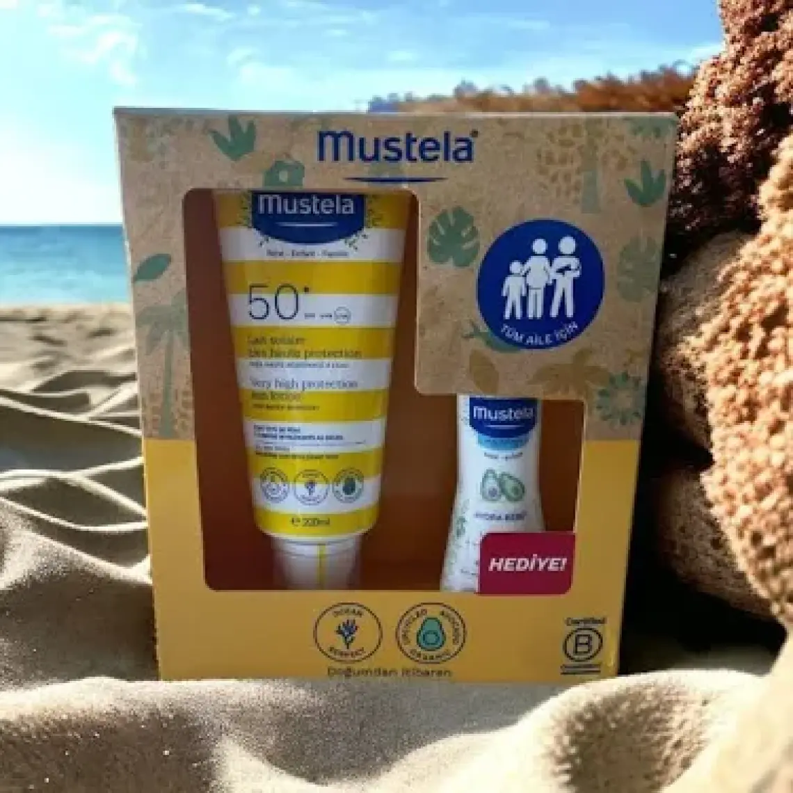 Spf50 Çok Yüksek Koruma Faktörlü Güneş Losyonu 200ml Hydrabebe Vücut Losyonu 100ml