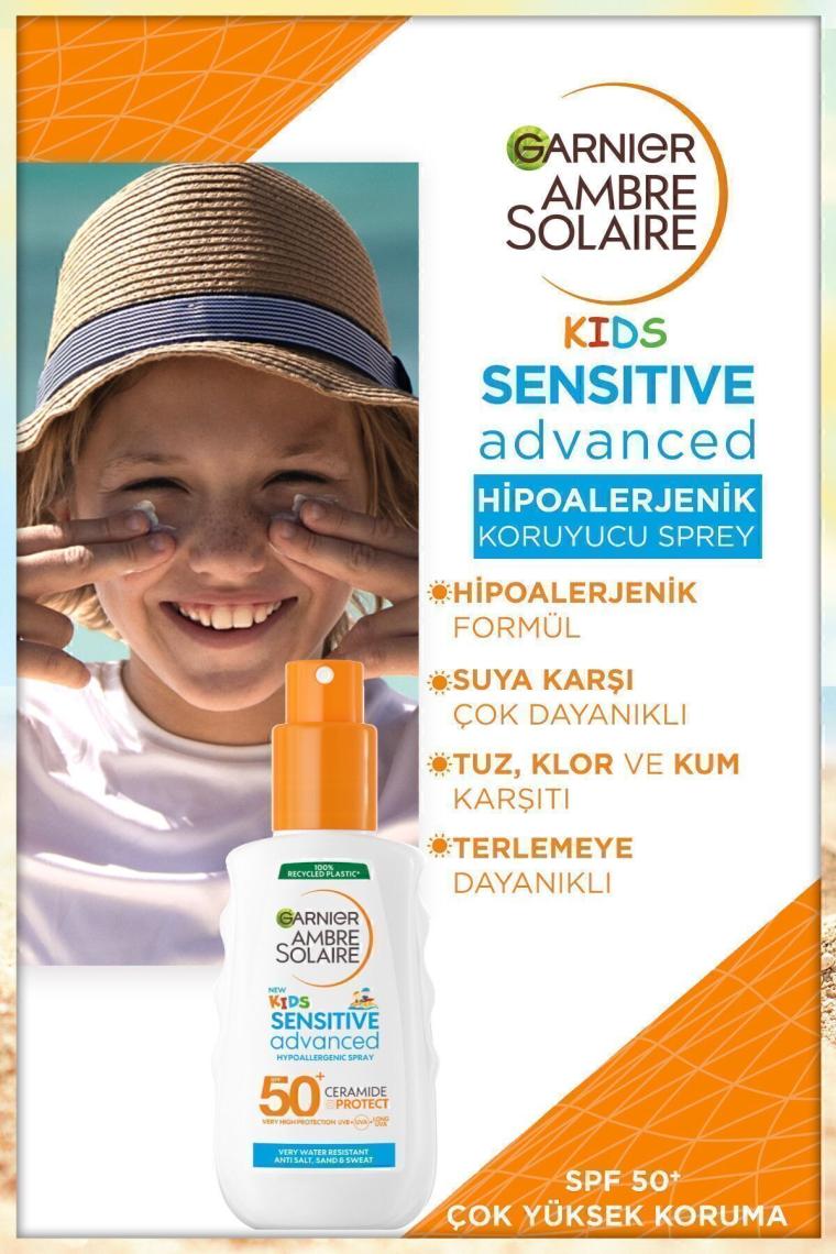 Ambre Solaire Sensitive Advanced Çocuk Hipoalerjenik Güneş Koruyucu Sprey Spf50 150ml.