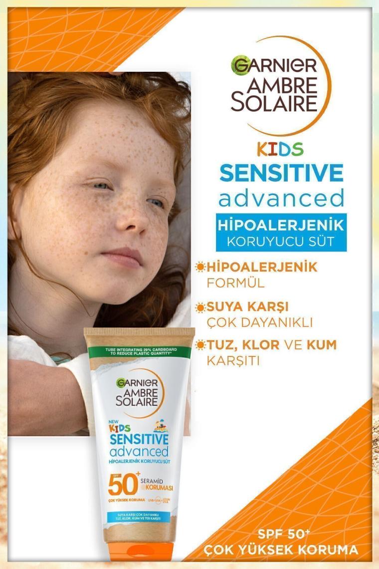 Ambre Solaire Sensitive Advanced Çocuk Hipoalerjenik Güneş Koruyucu Süt Spf50+ 175ml