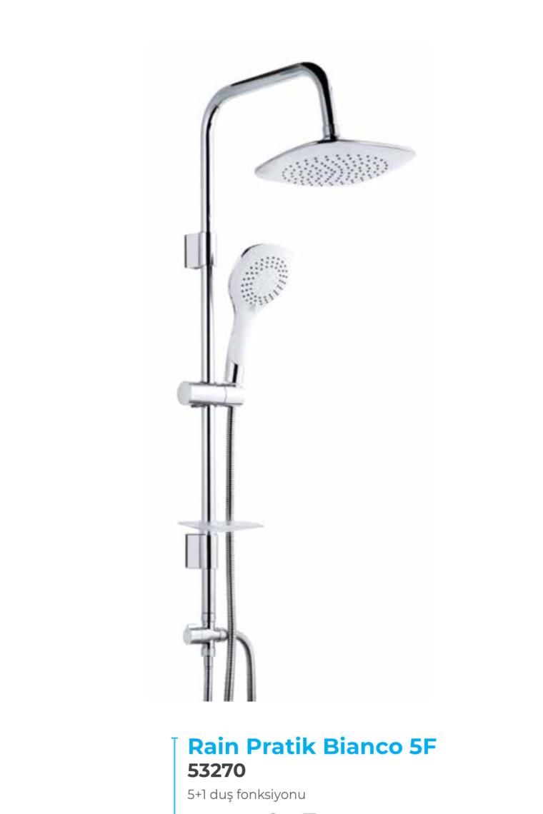 Tema Rain Bianco 3+1 Fonksiyonlu Tepe Duş Seti 53276