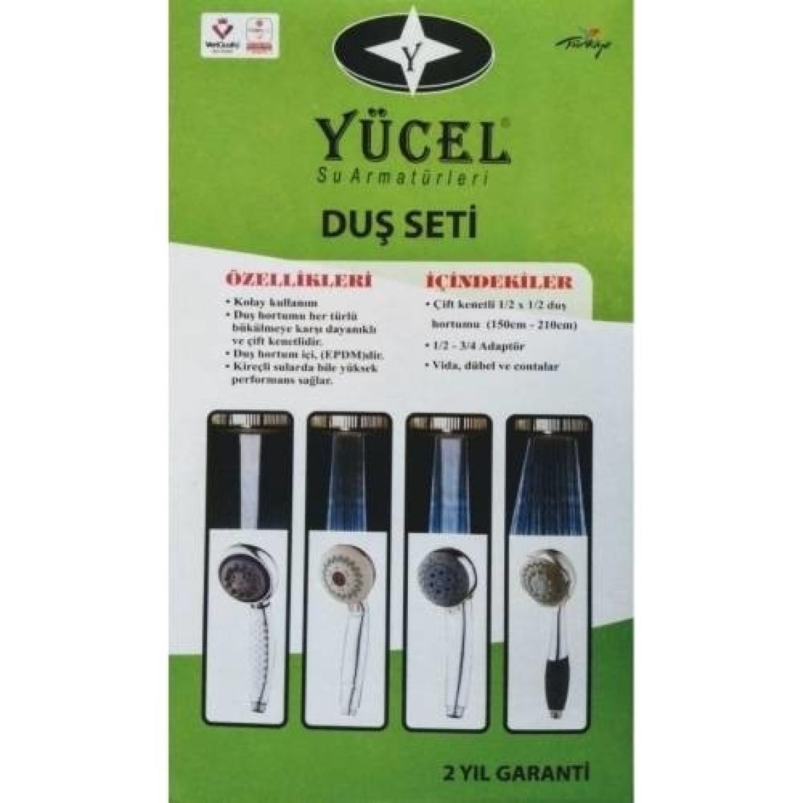 Yücel Fonksiyonlu Mafsallı Duş Seti Fıskıye Sprel Hortum