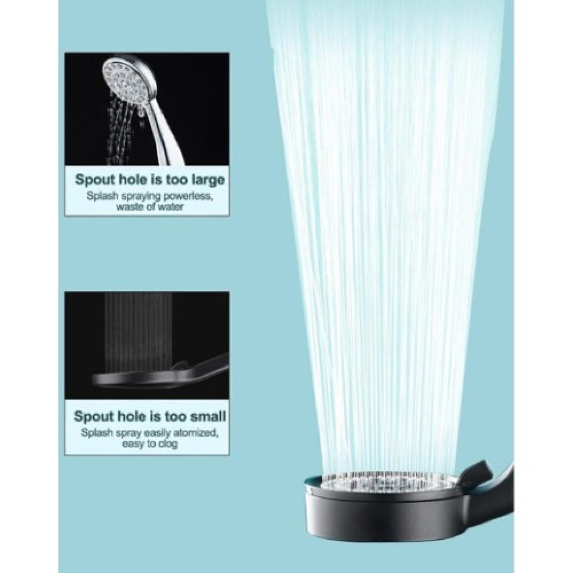 Turbo Fan 5 Fonksiyonlu Su Tasarruflu Duş Başlığı Turbo El Duşu Siyah