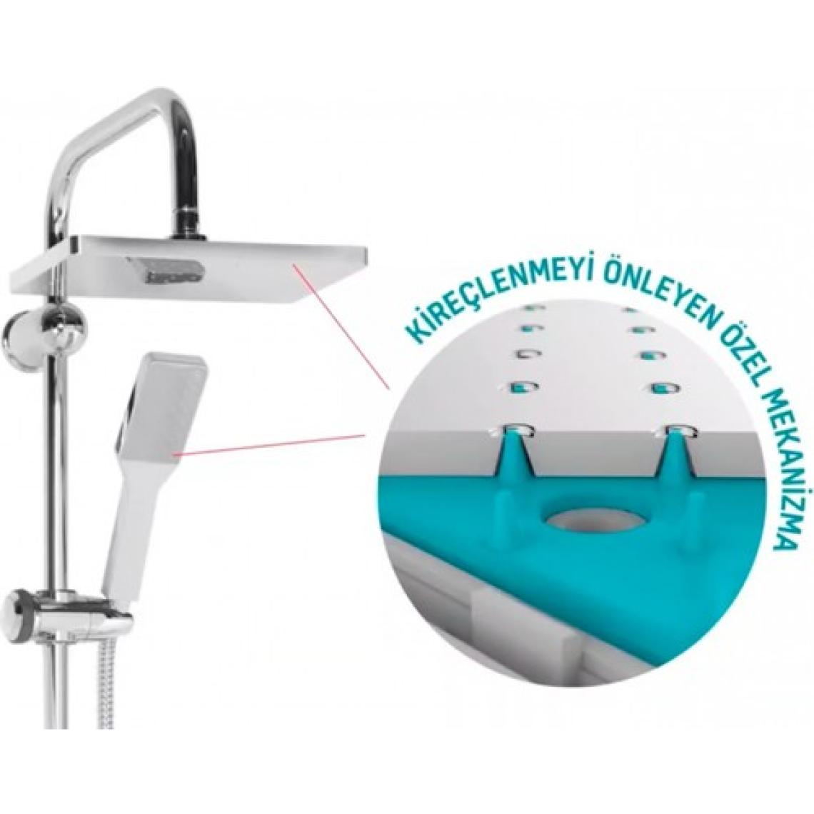 Creavit SH630 Tepe Duş Sistemi (Kendinden Temizleyici Kare)