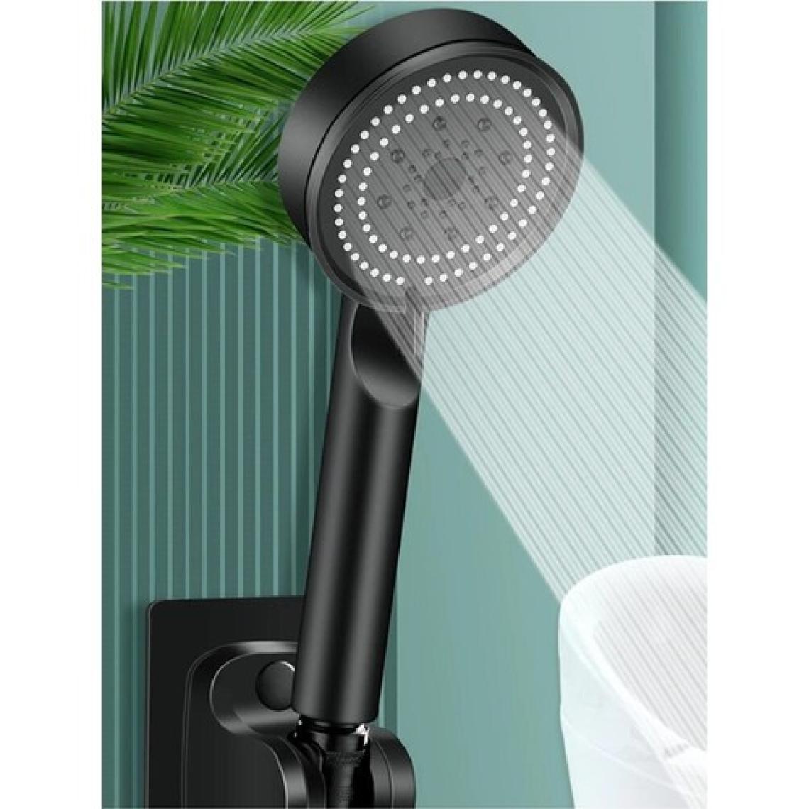 Berev Duş Başlığı Siyah 5 Fonksiyonlu Slim Duş Başlığı