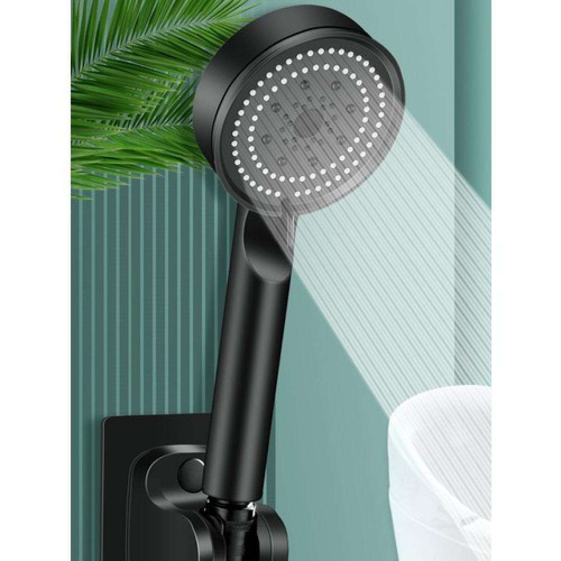 Berev Duş Başlığı Siyah 5 Fonksiyonlu Slim Duş Başlığı