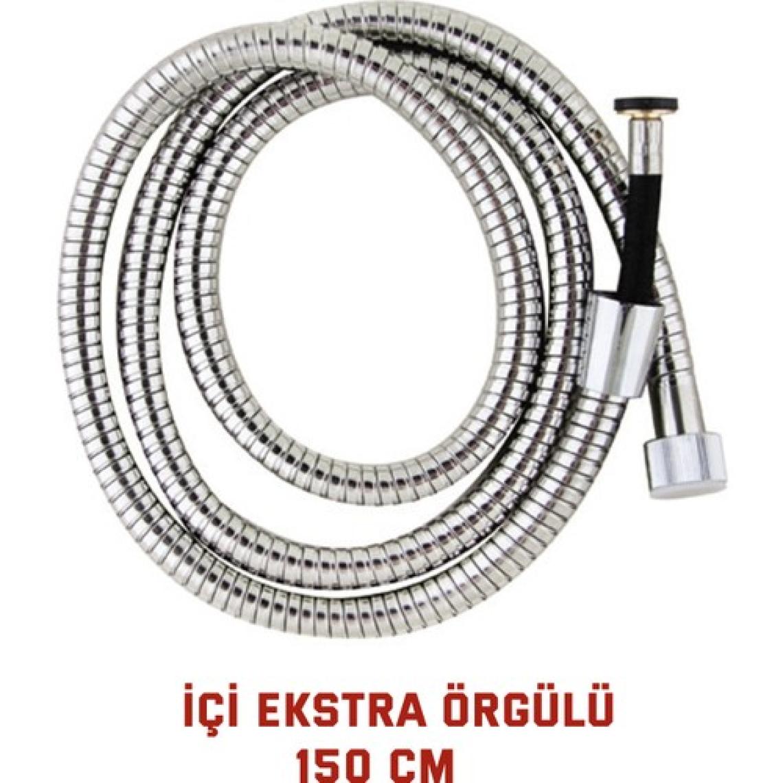 Nistabolje 2 Adet Yüksek Kaliteli Örgülü Spiralli Banyo Duş Hortumu 1,5 Metre