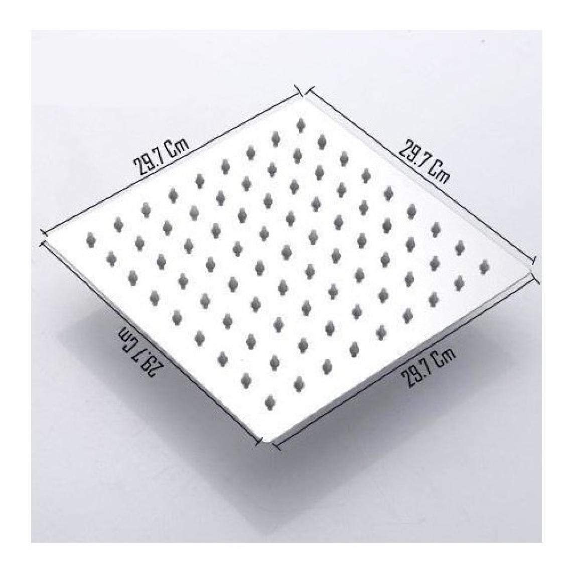 T-May Banyo Sart Kare Tepe Duş Seti Başlığı 30X30 Paslanmaz Metal