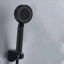 FAWER Faucet & Shower Siyah Turbo 5 Fonksiyonlu Pervaneli Mafsallı Duş Seti Duş Başlığı