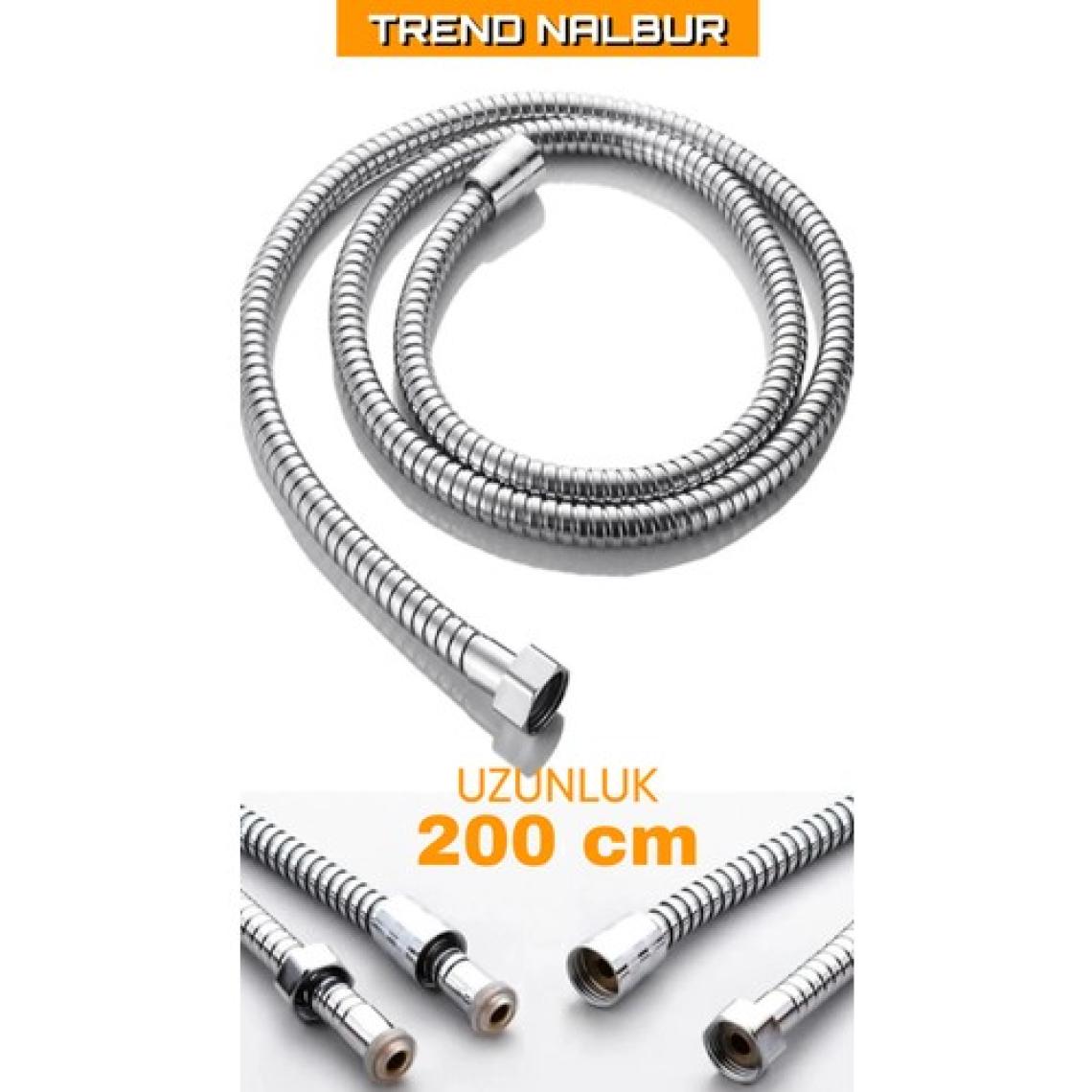 Özbest 200-220 cm Uzayan Özel Duş Spirali Banyo Duş Hortumu Dayanıklı Esnek 2 Metre (2m)