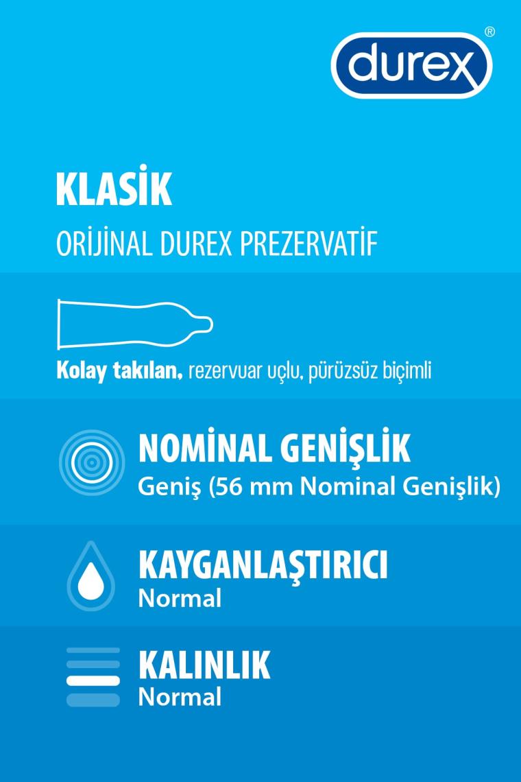 Durex Klasik 20'li Prezervatif