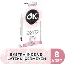 Okey Zero Tenn Ekstra İnce ve Lateks İçermeyen 8'li Prezervatif