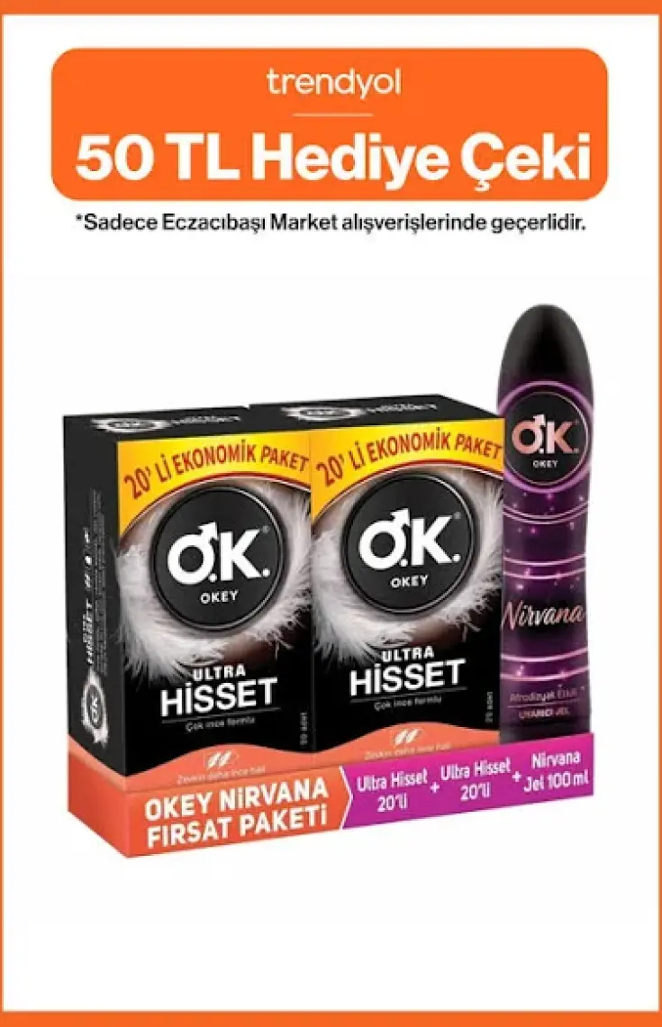 Okey Ultra Hisset 40'Lı Prezervatif & Okey Nirvana Jel 100 Ml Set