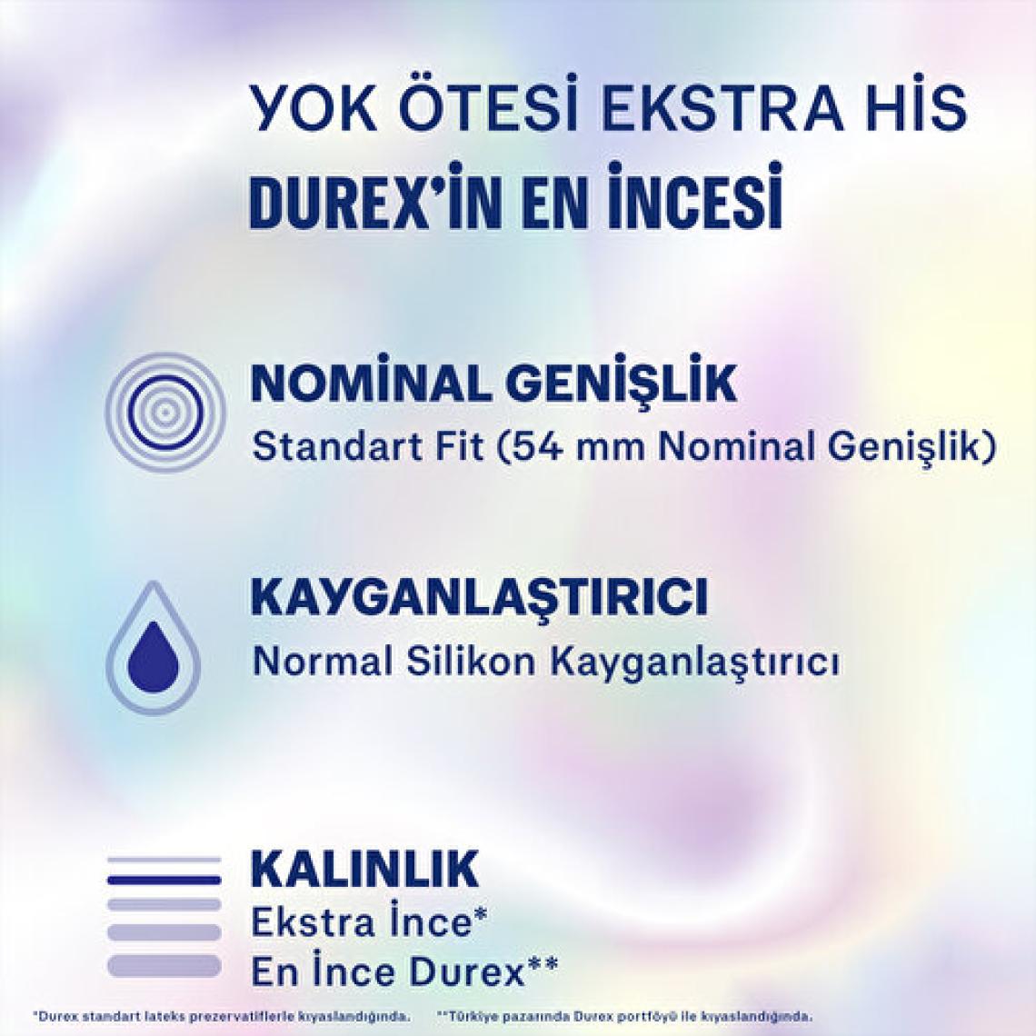 Durex Yok Ötesi Ekstra His 20'li İnce Prezervatif