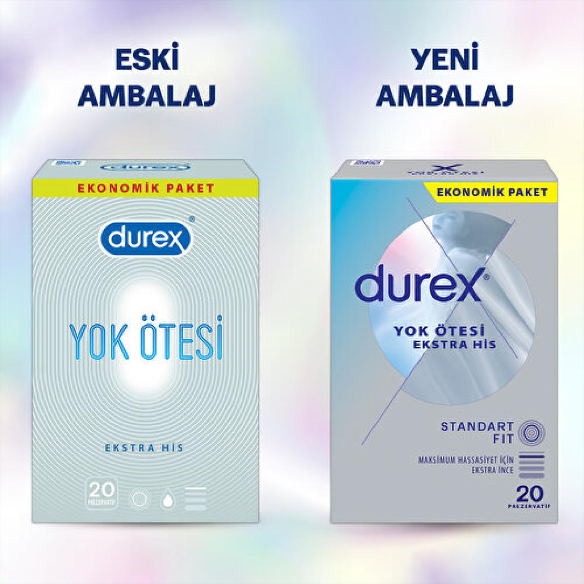 Durex Yok Ötesi Ekstra His 20'li İnce Prezervatif