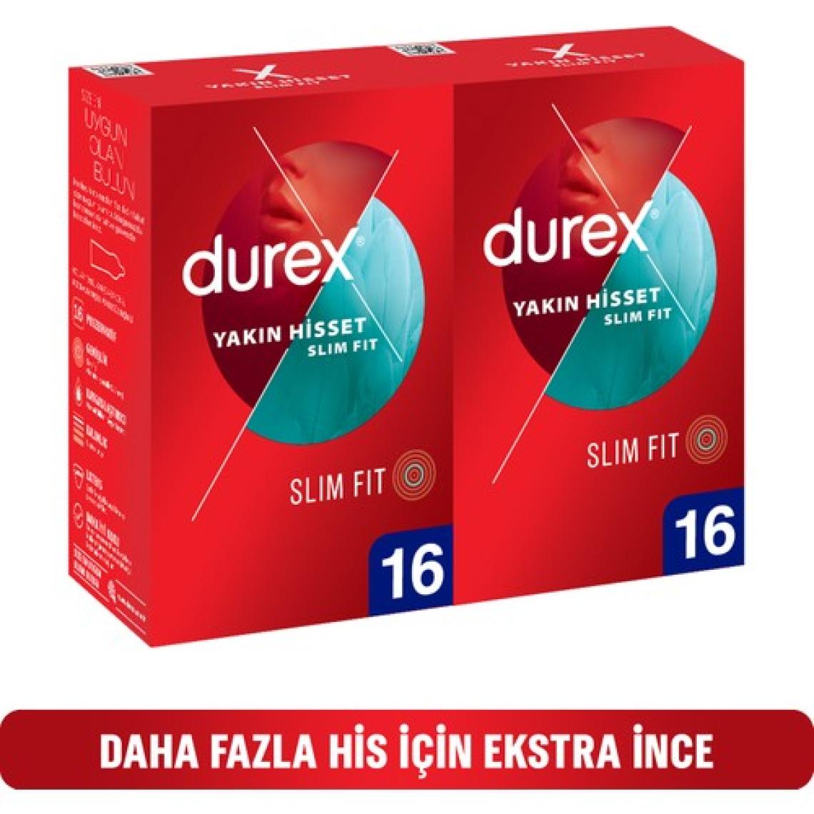 Durex Yakın Hisset 32 Slim Fit Prezervatif