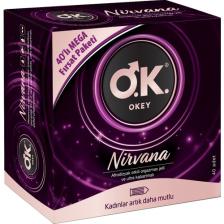 Okey Nirvana Prezervatif 40'lı Afrodizyak Etkili Jel ve Ultra Kabartmalı Yapı