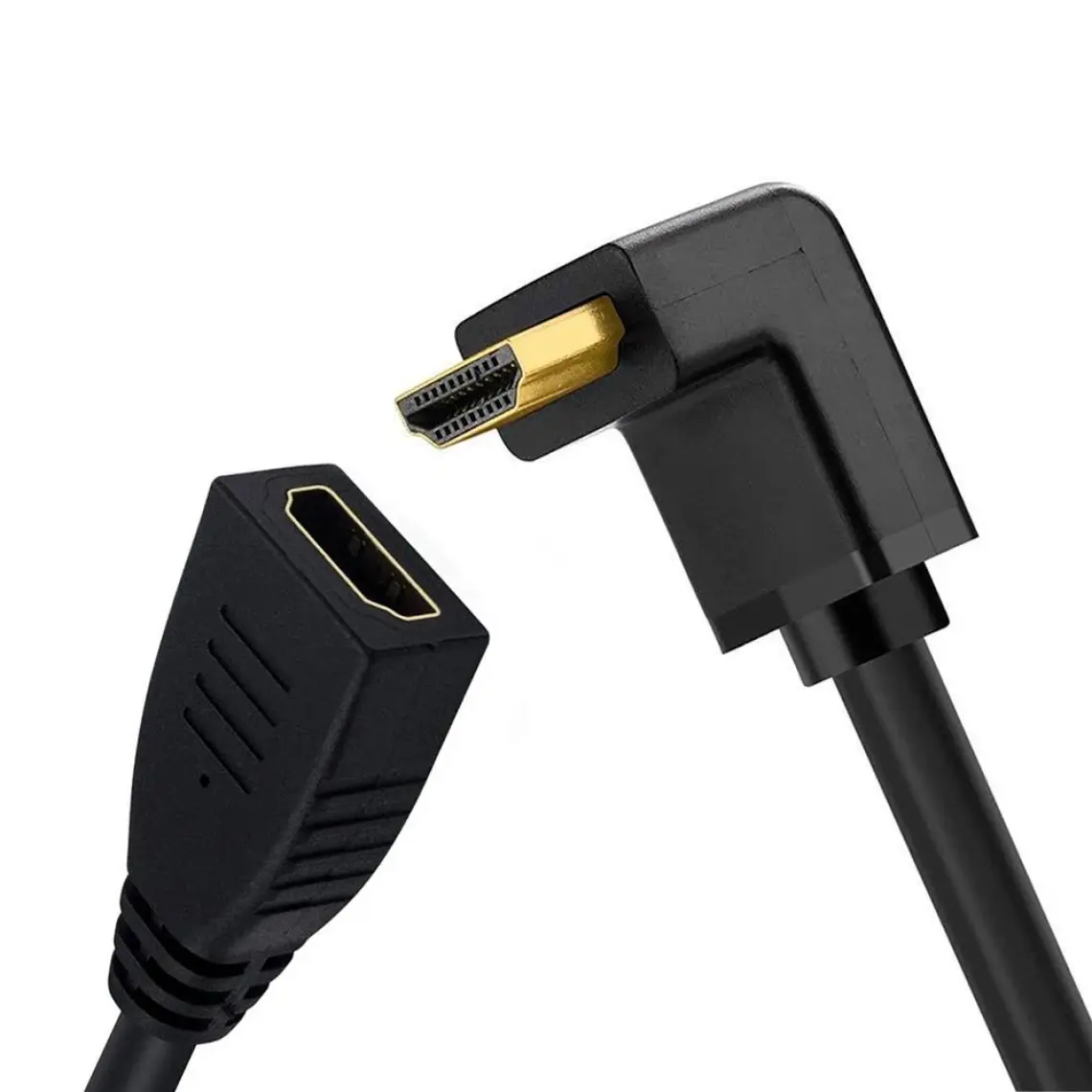 BK Teknoloji 90 Derece L Tipi Açılı HDMI Erkek-Dişi Uzatma Kablosu 50CM