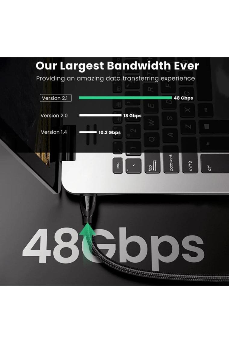 Ugreen 8K Ultra HD HDMI 2.1 Görüntü Aktarma Kablosu 2 Metre