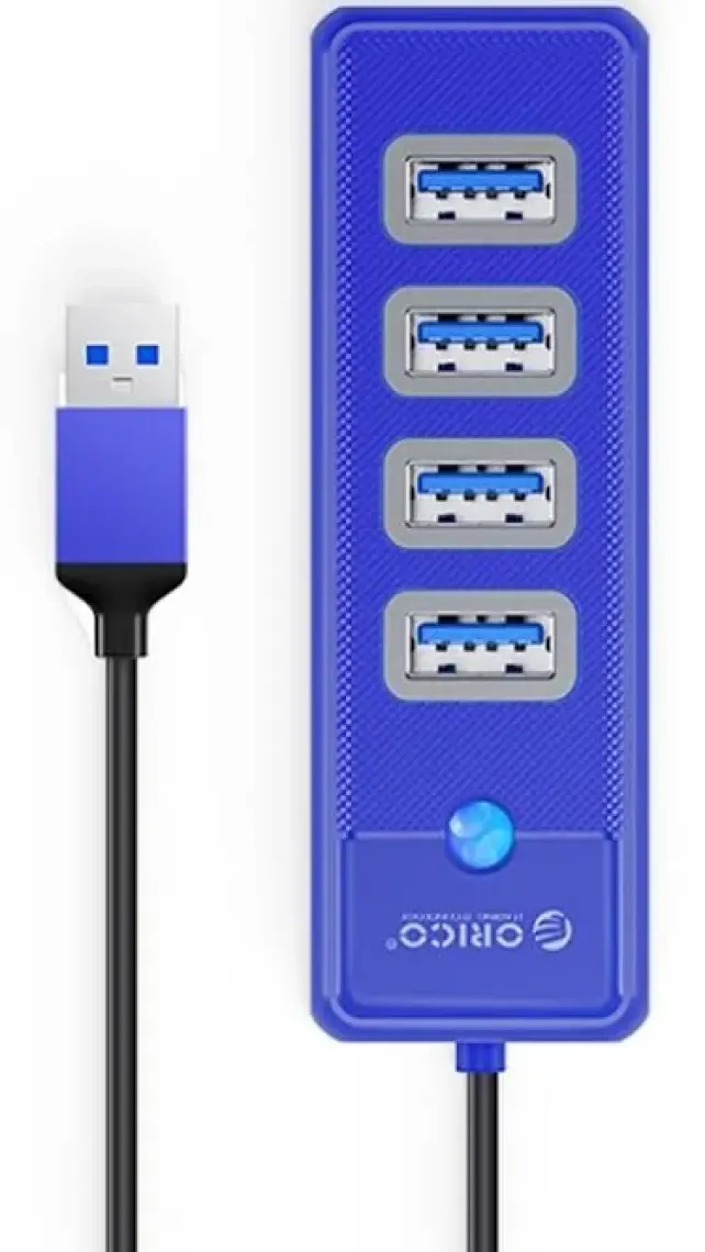 Orico USB 3.0 Hub 4 Portlu 5Gbps Tak Çalıştır Mavi 15cm