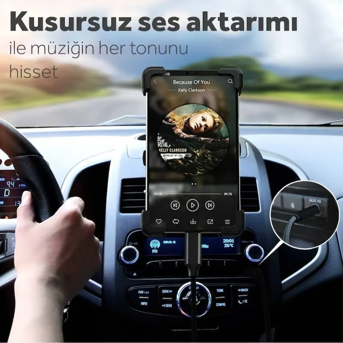 Woyax By Deji Type-C ve Lightning'den 3.5mm AUX Ses Kablosu, Kumaş Örgü, Esnek, 1.2 m, Çoklu Cihaz Uyumu