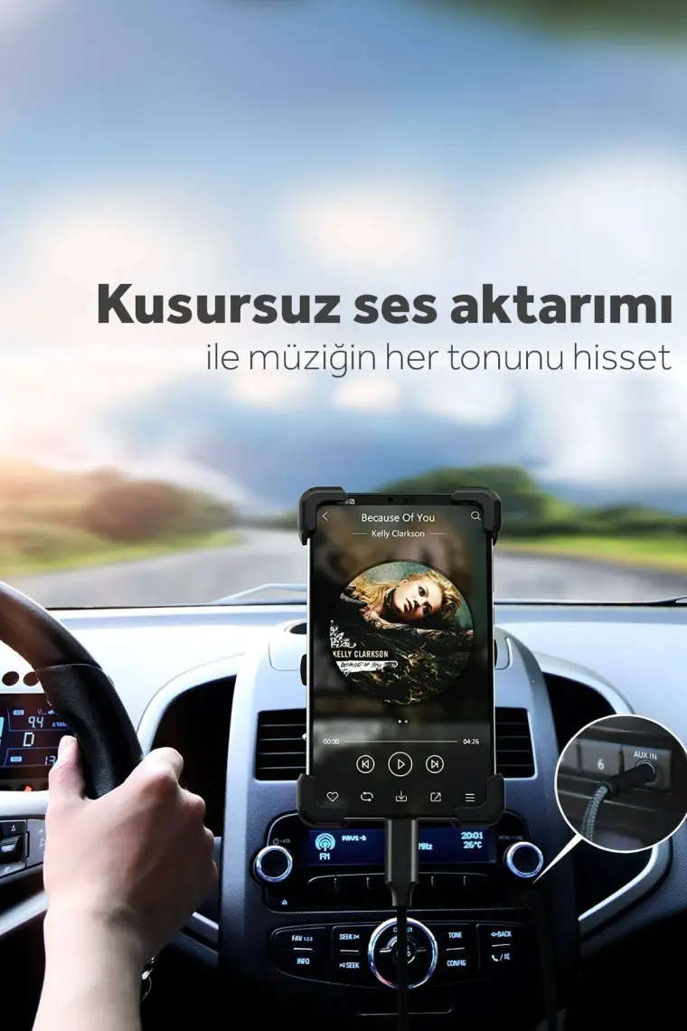 Woyax By Deji Type-C ve Lightning'den 3.5mm AUX Ses Kablosu, Kumaş Örgü, Esnek, 1.2 m, Çoklu Cihaz Uyumu