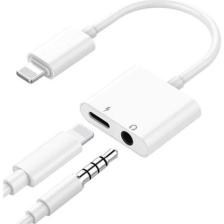 PolyGold Ios iPhone Uyumlu Lightning 2 In 1 Şarj ve Aux Kulaklık Dönüştürücü Aparat