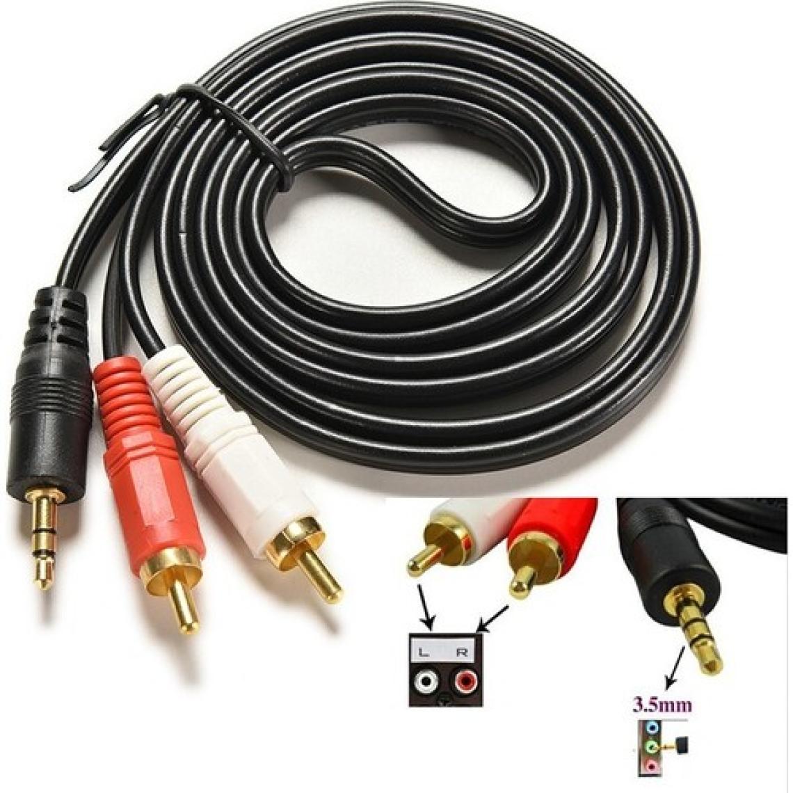 Platoon 3.5mm Stereo To 2 Rca Aux Standart Ses Kablosu - 1.5m