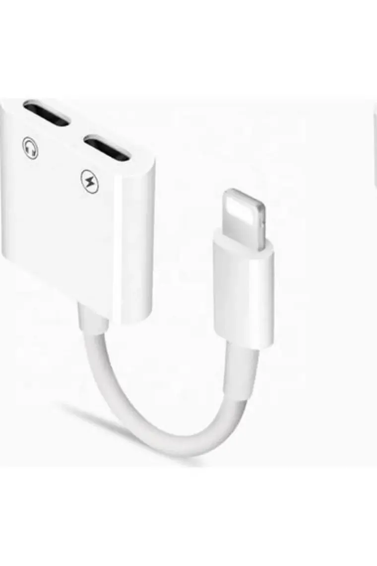 Joyroom Aktif Aksesuar Joyroom iPhone Uyumlu Lightning 2in1 Şarj Kulaklık Dönüştürücü Jack Adaptör
