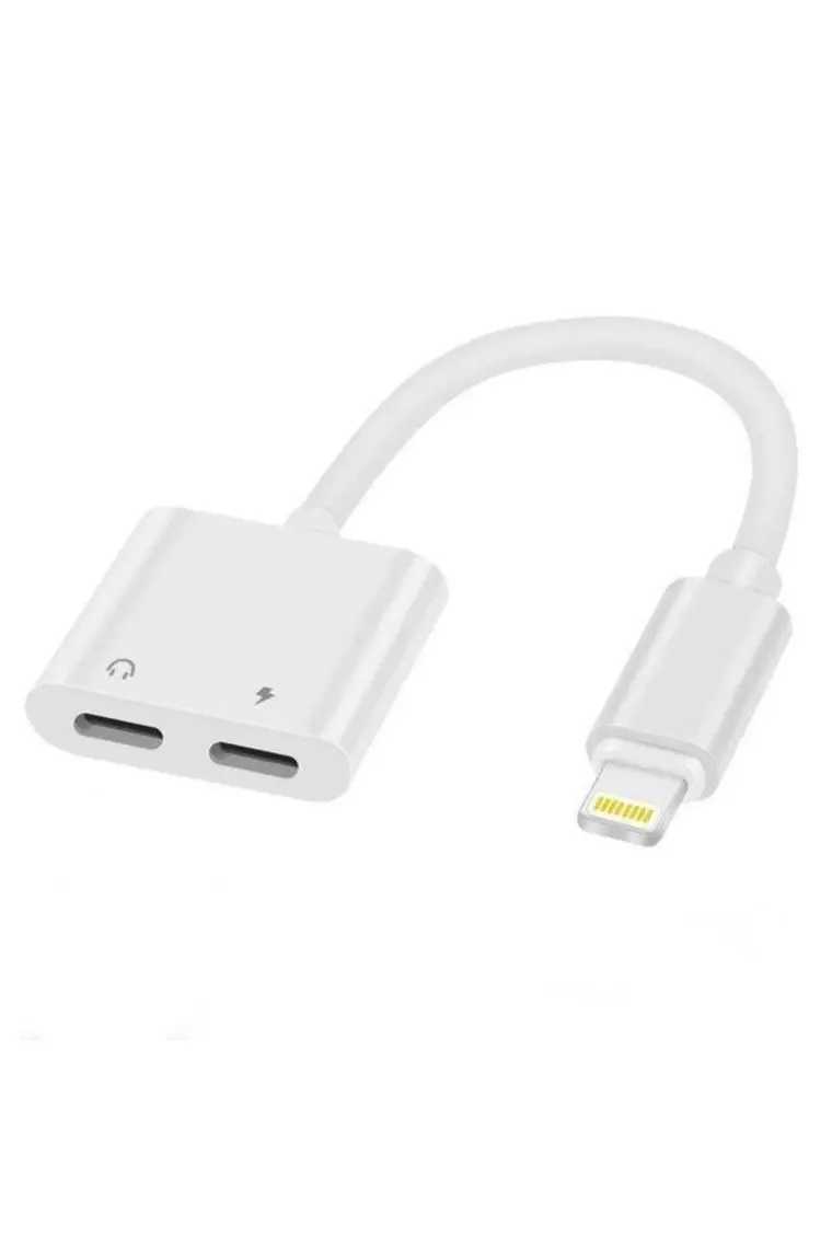 Joyroom Aktif Aksesuar Joyroom iPhone Uyumlu Lightning 2in1 Şarj Kulaklık Dönüştürücü Jack Adaptör