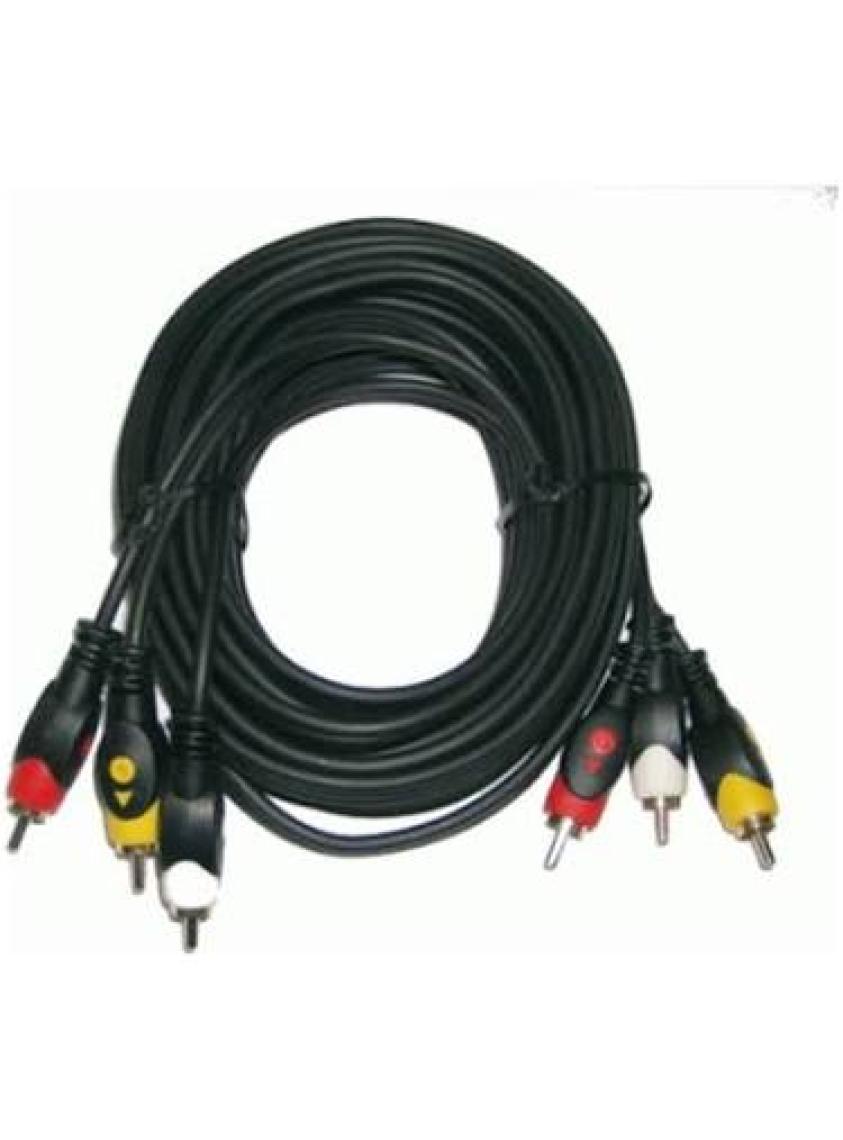 Swat 3Rca-3Rca Görüntü Ve Ses Kablosu 10 Metre Gold Seri